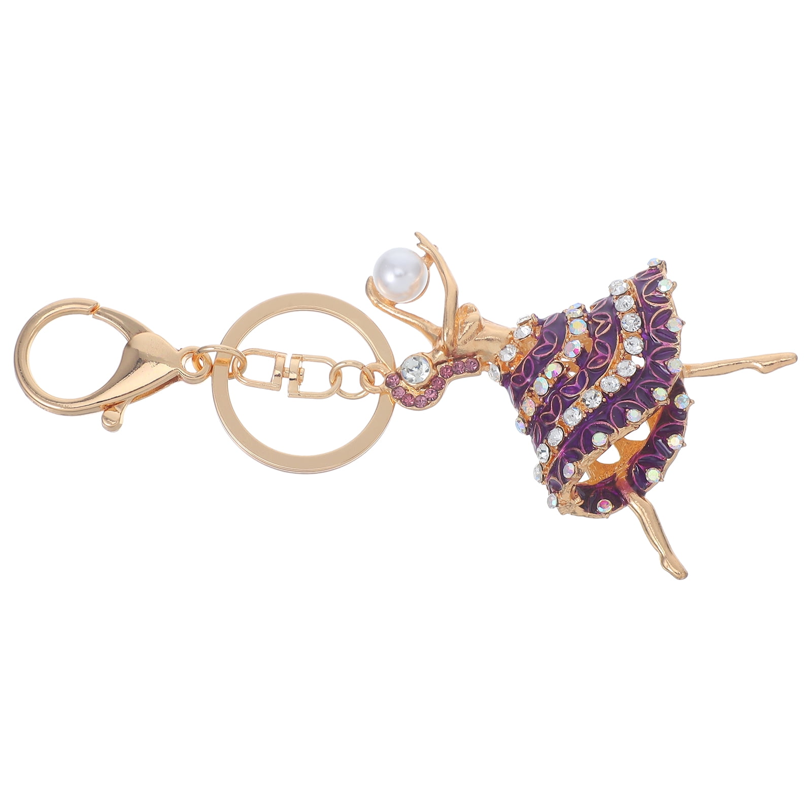 LOLIPPYY Shiny Key Chain 1Pack Zinc Alloy Purple Keychain Pendant ...