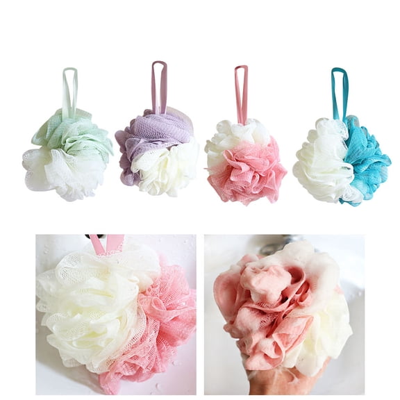 LOLIPPYY 4-Piece Large Bath Set Shower Accessories in and White PE Material