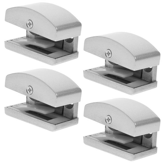 LOLIPPYY Shower Door Hardware Parts Adjustable Shower Door Guide 4Pcs 2X1.7in Silver Homeowners