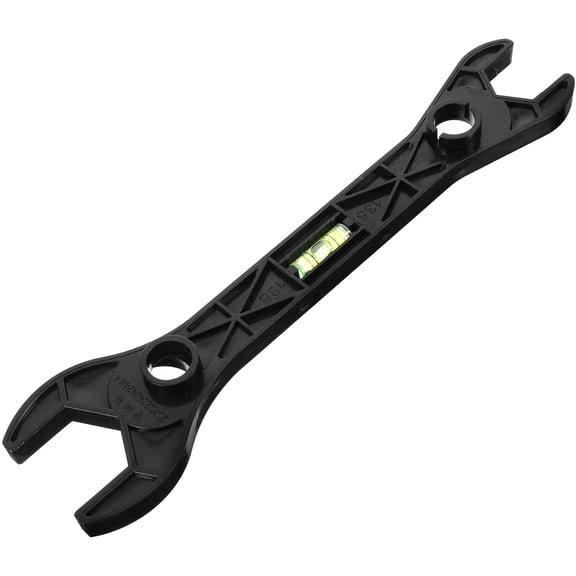 LOLIPPYY Shower Head Wrench with Integrated Level for Faucet and Toilet Tank Repairs, Durable Black Plastic Tool
