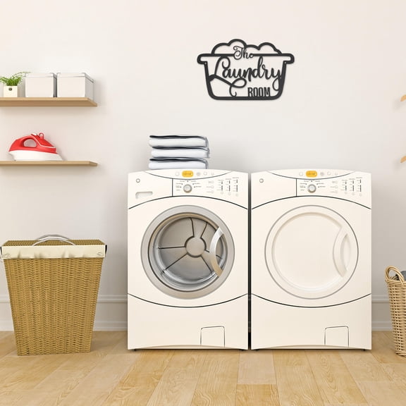 LOLIPPYY Sign For Laundry Room Iron Rectangle Wall Hanging Decor 1Pack