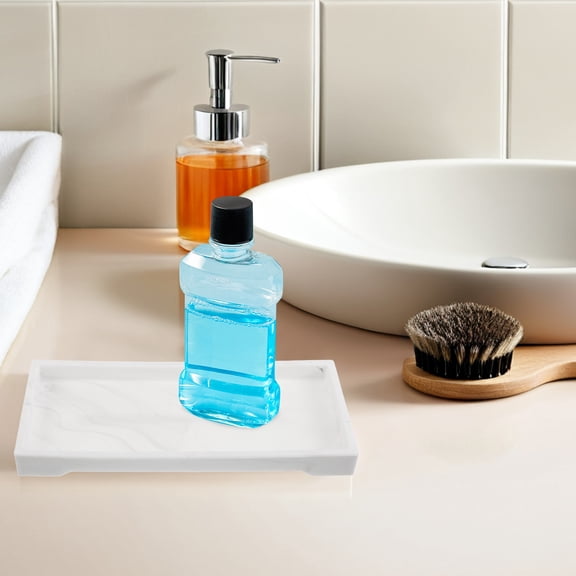 LOLIPPYY Silicone Bathroom Tray Countertop for Modern Storage Solution 1Pack