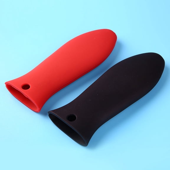 LOLIPPYY Silicone Hot Handle Holder with Heat-resistant Features Red 1Set