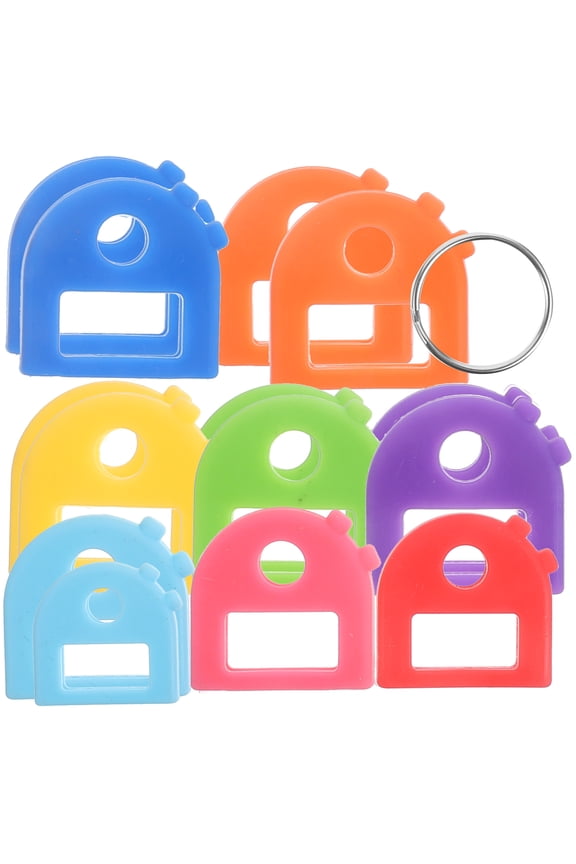 Silicone Key Cap Tags, 16 Assorted Colors, Key Covers for and Easy Key Identification