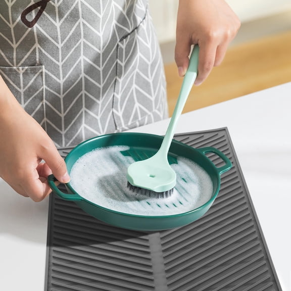 LOLIPPYY Silicone Sink Mat Grey Non Slip Kitchen Protector Pad Easy to Store and Use At Home