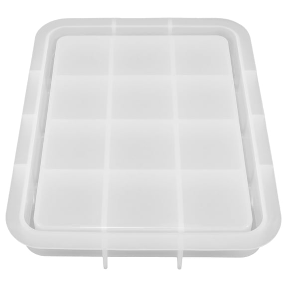 LOLIPPYY TP067 Transparent Silicone Tray Mold for Epoxy Resin Crafts Rectangular