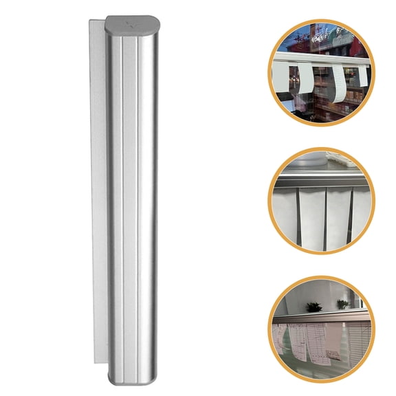 LOLIPPYY Silver Aluminum Food Order Rail for Kitchen Management Durable Receipt Holder Easy Install 15.5 in