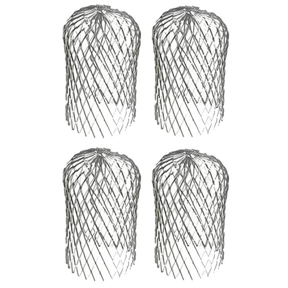 LOLIPPYY Silver Aluminum Gutter Guard Screen for Home Use with Easy Installation and Durable Design 4pcs
