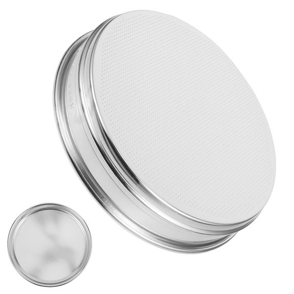 LOLIPPYY Silver Aluminum Round Sieve Metal Mesh Kitchen Gadget for Home Use Efficient Grain and Rice Sifting 10.5 inches
