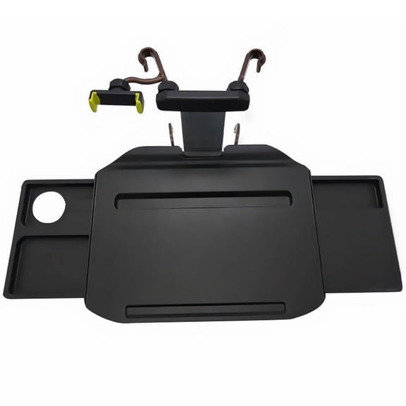 LOLIPPYY Silver Auto Folding Table for Car Use ABS and Aluminium Alloy Car Seat Drink Holder and Organizer