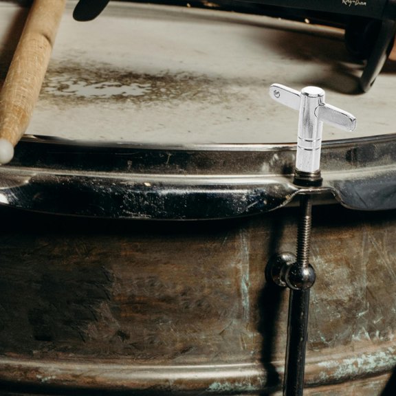 LOLIPPYY Silver Drum Key Tool with Shaped Square Holes for Easy Tuning and Assembly