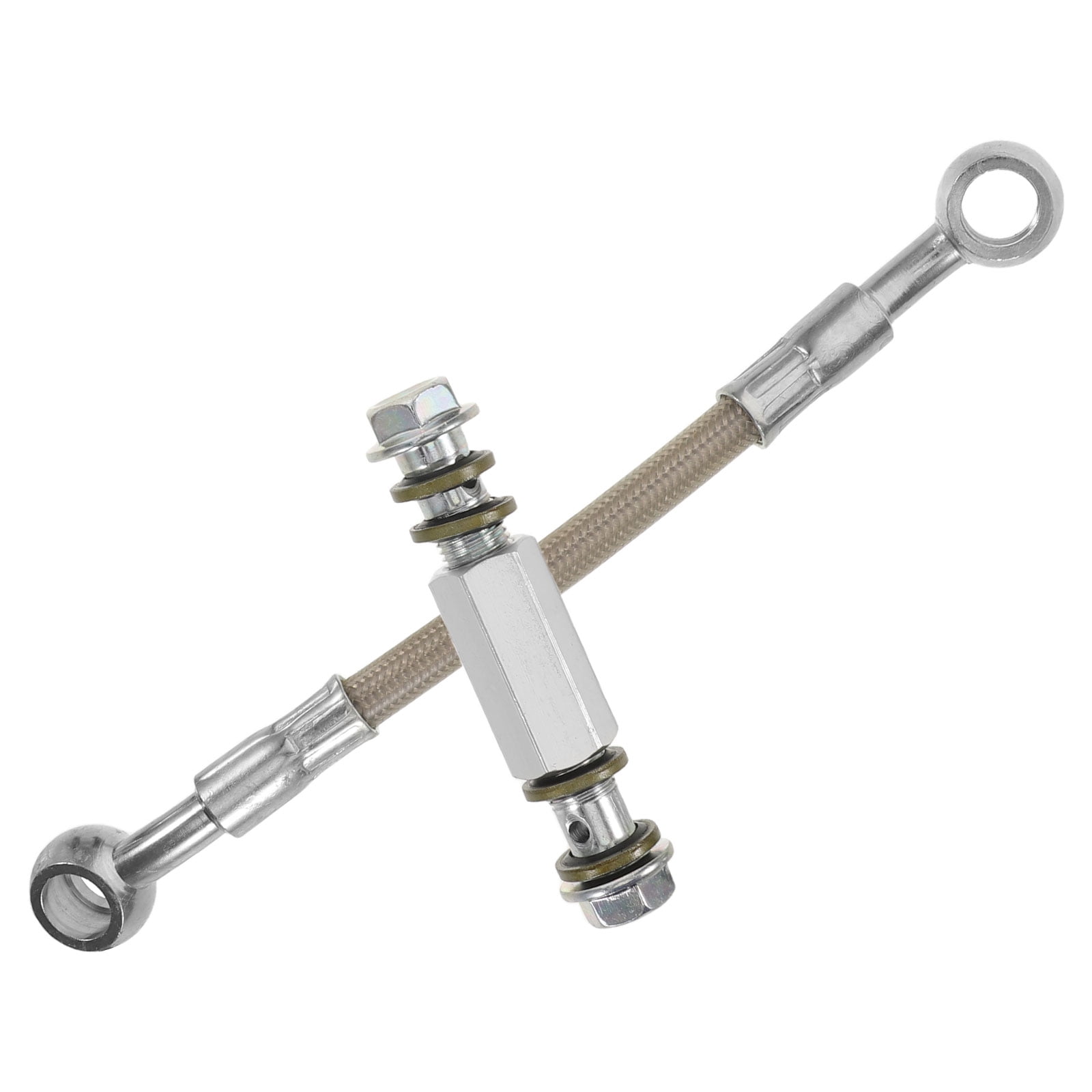 LOLIPPYY Silver Motorcycle Brake Line Adapter Fitting Leak Proof ...