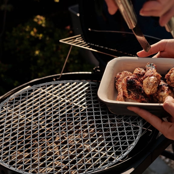 LOLIPPYY Silver Round Grill Mesh Non Stick Barbecue Pad Portable for Outdoor Cooking