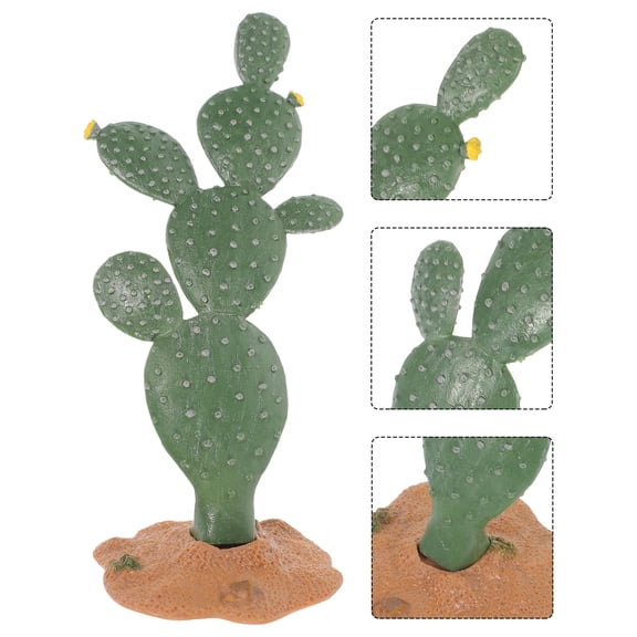 LOLIPPYY Artificial Green Cactus Figurines for Desktop, Sand Table, Home & Office Plant Decor Accessories, Cute Faux