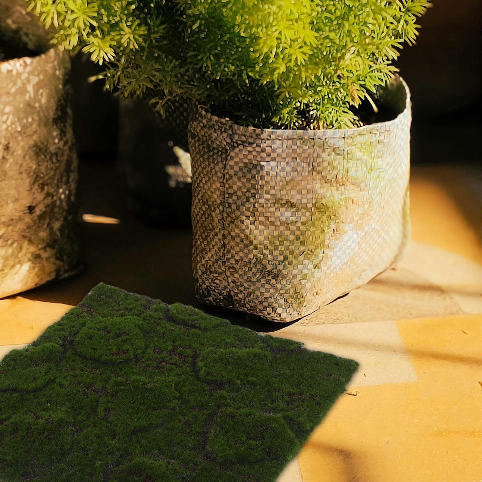 LOLIPPYY Artificial Moss Turf Green Mat for Indoor Decor, Craft Projects, Floral Arrangements, and Multi-Purpose Home Use