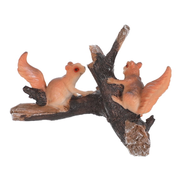 LOLIPPYY Simulation Resin Squirrel Figurine Crafted for Lifelike Garden and Home Decor Display