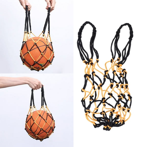 LOLIPPYY Single Ball Bag Volleyball Durable Nylon Drawstring Yellow 1Pcs