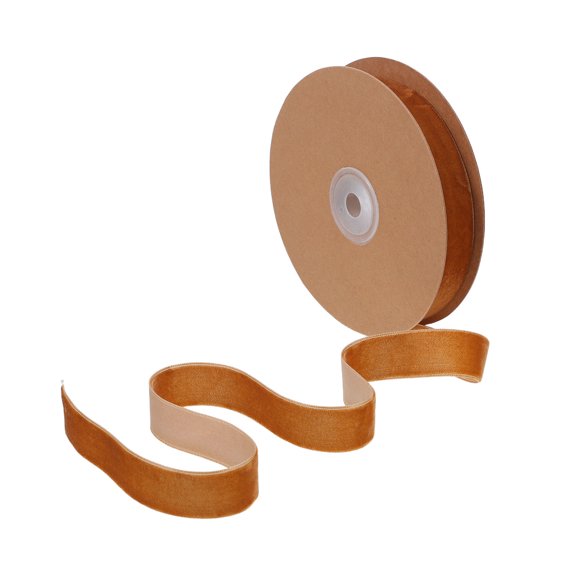 LOLIPPYY Single Face Flocking Ribbon Coffee Color for Crafting and Bow Accessories