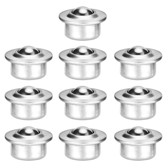 LOLIPPYY Skateboard Bearings Round Silver Ball Bearing Rollers 10pcs