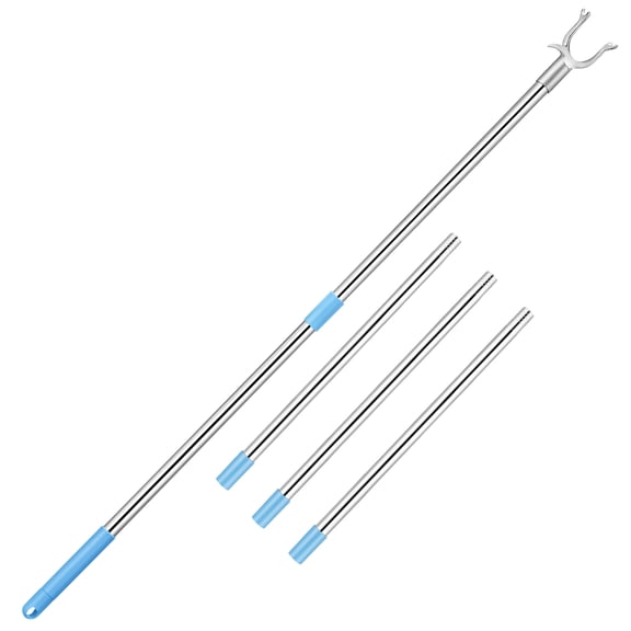 LOLIPPYY Sky Blue Clothes Drying Pole Adjustable Detachable Rod for Wardrobe Frame and Hanging Decor