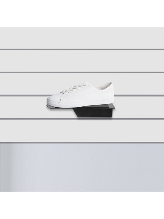 Adjustable Black Shoe Display Stand for Wall-Mounted Storage