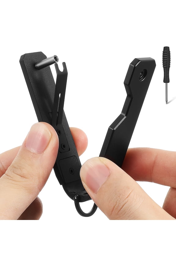 Black Metal Keychain Organizer with Sleek Design and Silent Function for Easy Key Management