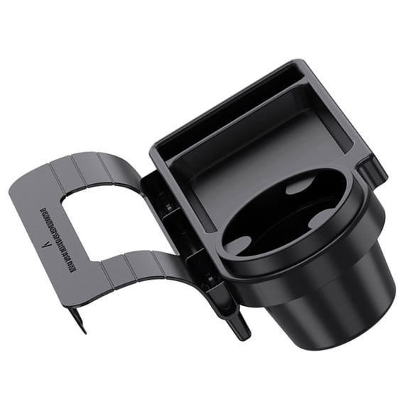 LOLIPPYY Sleek Black Vehicle Hanging Storage Rack with Car Window Cup Holder and Organizer Box