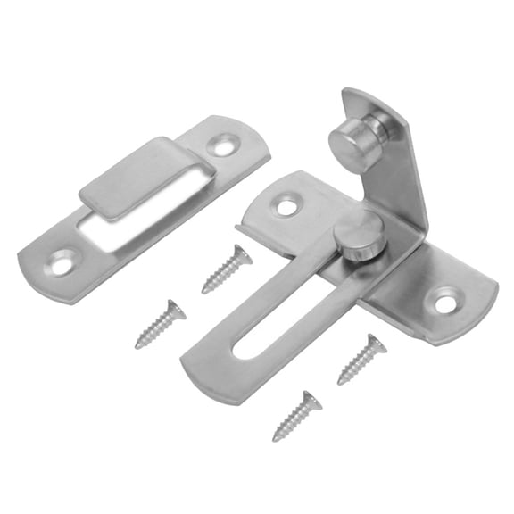 LOLIPPYY Sleek Stainless Steel Slide Bolt Lock For Barn Doors Right Angle Fixation 1Pcs
