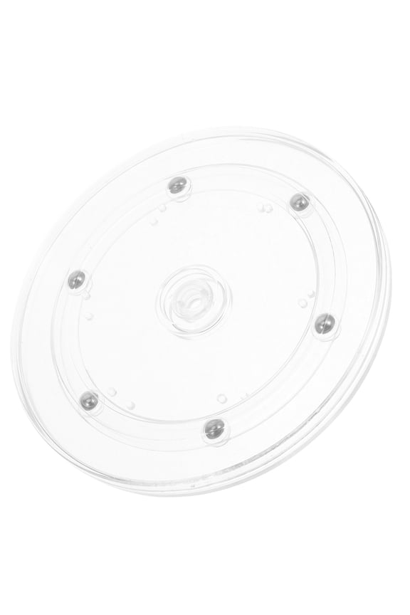 Transparent Acrylic Rotating Display Stand with Stable Base for Smooth 360 Viewing and Home Organization