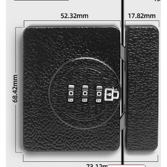 LOLIPPYY Sliding Closet Locks Double Doors Cabinet 3-Digit Password Combination Twist Knob Hasp Latch Locks for Barn Door Cupboard Pantry Black