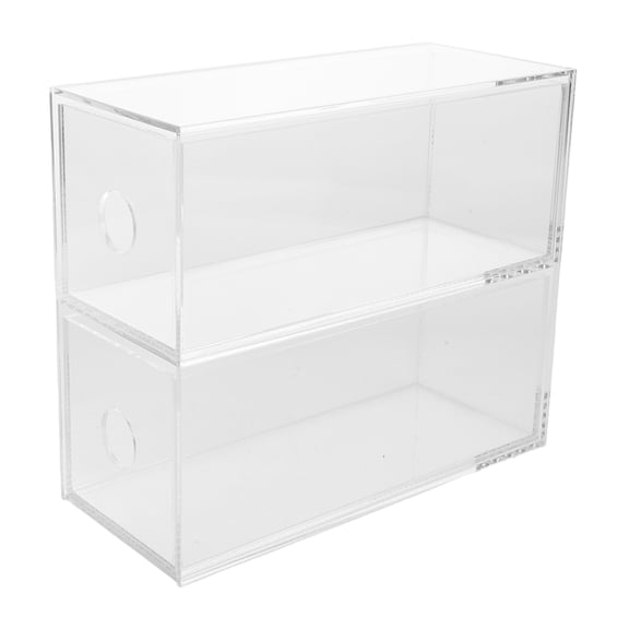LOLIPPYY Slim Clear Display Case for Action Figures and Pin Badge Collection Shelf