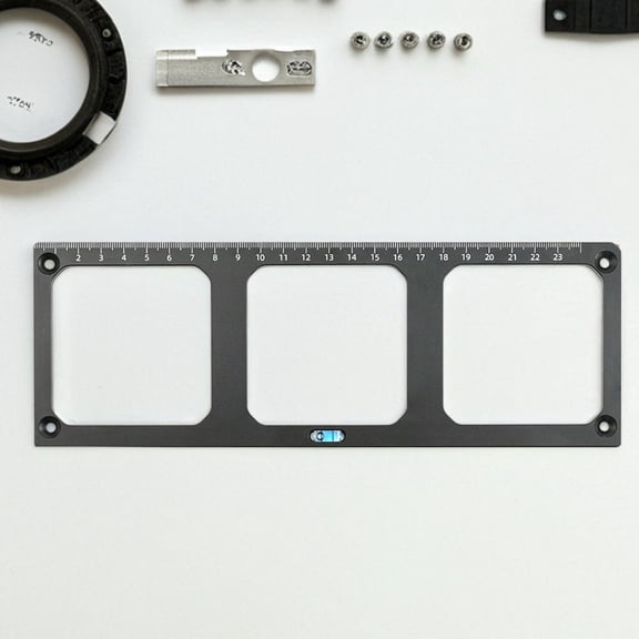 LOLIPPYY Black Aluminum Alloy Slotted Line Drawing Template for Electrical Installation, and Precise, 1 Pack