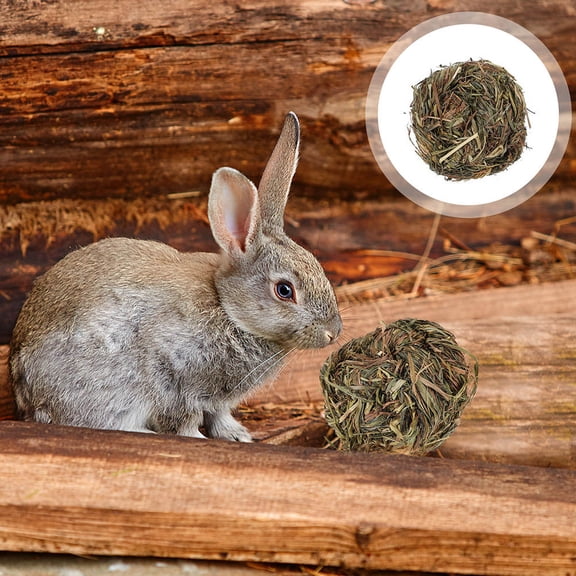 LOLIPPYY Small Animal Chew Grass Ball for Rabbits Hamsters Chinchillas and Guinea Pigs
