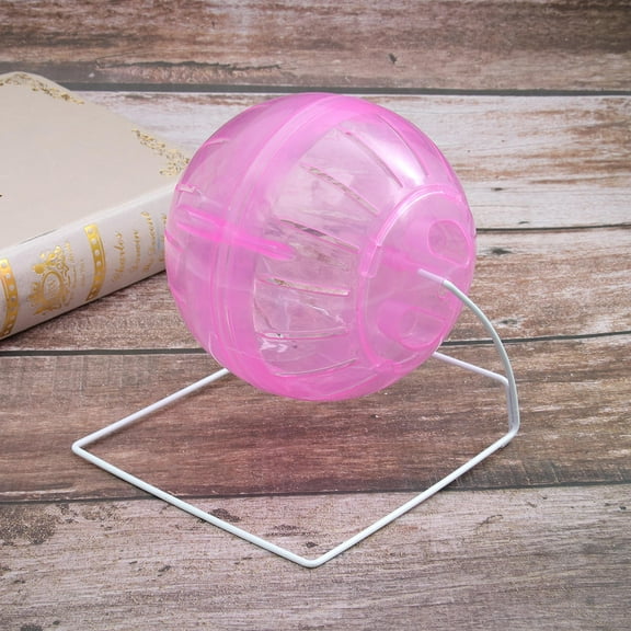 LOLIPPYY Small Animal Pet Toys Ball Plastic Pink for Pet Owners 1Pack