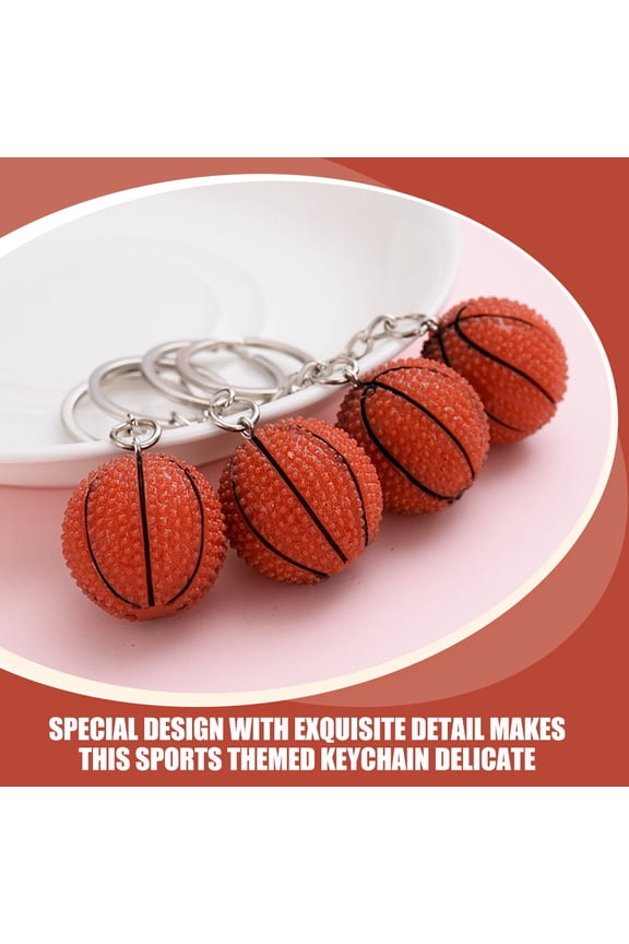 Small Basketball Keychain Key Holder for Everyday Use, 1-Pack Accessory for Keys and Bags