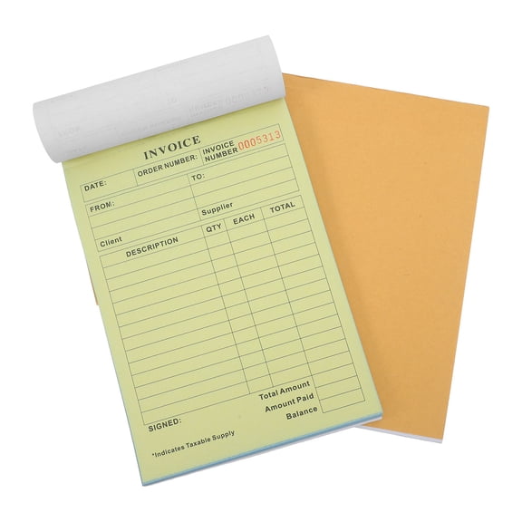 LOLIPPYY Small Business Invoice Receipt Book Two Part Carbonless Pre Printed Order Forms
