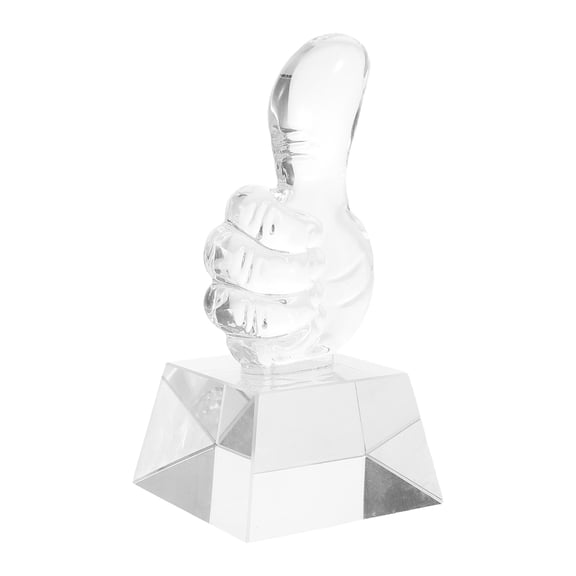 LOLIPPYY Small Crystal Hand Gesture Trophy for Sports Awards, Competition Recognition, and Achievement Celebrations