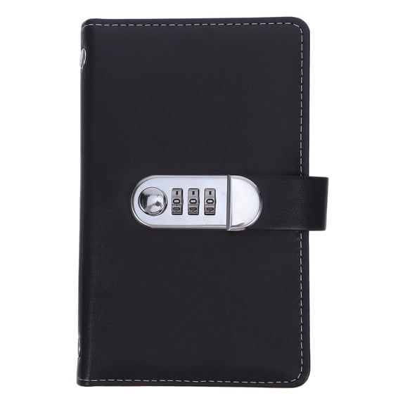 LOLIPPYY Lockable Password Notebook, Secure Pocket Size, Black, Money Management