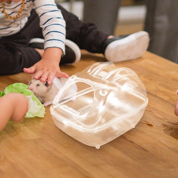 LOLIPPYY Small Pet Sand Bath Box Transparent Bathroom for Hamsters Gerbils Chinchillas Easy to Use