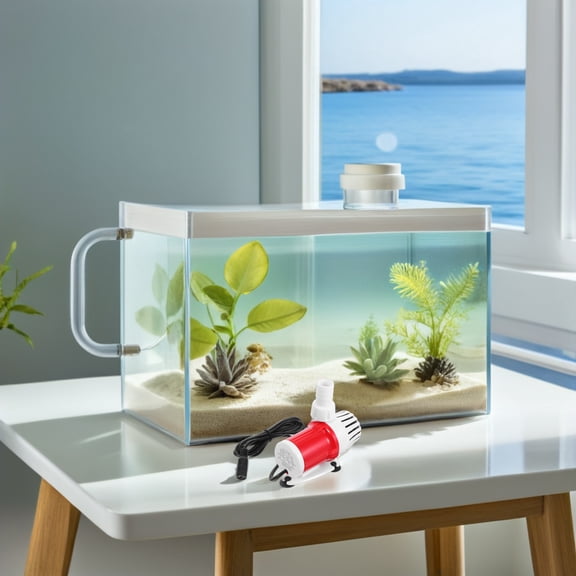 LOLIPPYY Small Quiet Water Pump for Aquarium with Powerful Lift and Efficient Water Change