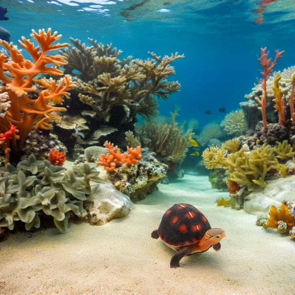 LOLIPPYY Small Resin Turtle Ornament for Fish Tank and Lizard Terrarium with Realistic Texture