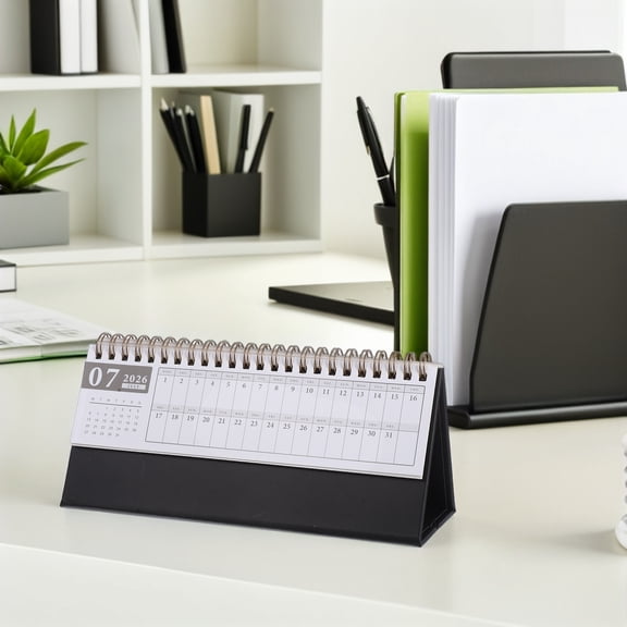 LOLIPPYY Small Standing Flip Calendar Coffee Paper for Office Supplies 1Pack