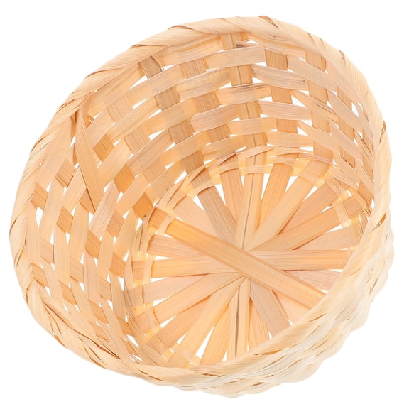 LOLIPPYY Small Woven Baskets Bamboo Fruit Holding for Kitchen Decor 1Set