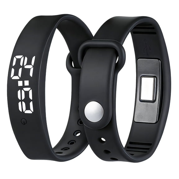LOLIPPYY Smart Fitness Wristband with Black LED Display, Alarm, Step Counter for Sports and Activity Tracking