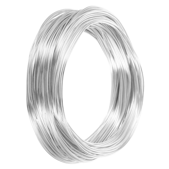 LOLIPPYY Smooth Bendable Aluminum Wire Plated Silver for Crafting Jewelry and Floral Creations