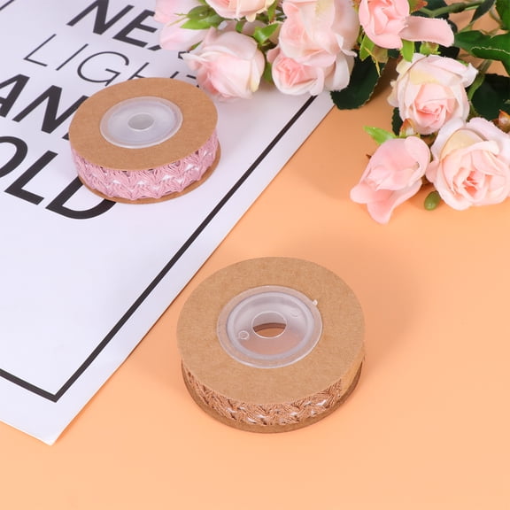 LOLIPPYY Smooth Cotton Lace Ribbon Band with Self-Adhesive Backing for Wrapping, Scrapbooking, and Craft Projects