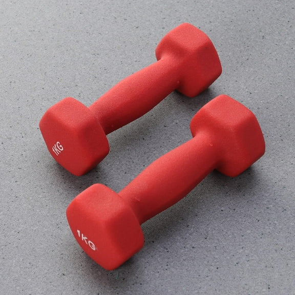 LOLIPPYY Smooth Ergonomic Red Dumbbells Perfect for Yoga Fitness and Arm Waist Leg Exercise