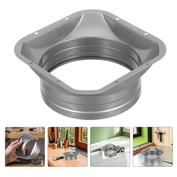 LOLIPPYY Smooth Finish Metal Duct Transition Fitting Square to Round for Quiet Residential Airflow