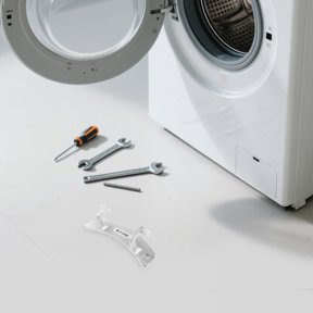 LOLIPPYY Metal Washing Machine Door Handle with Lock Latch, Smooth Replacement Part for Home Appliances