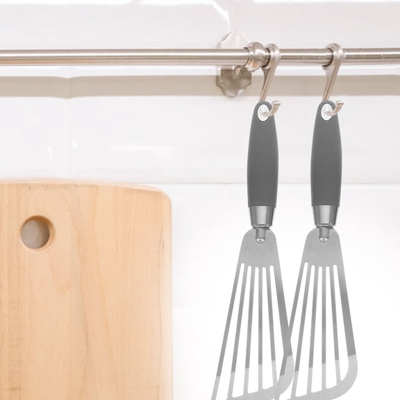 LOLIPPYY Smooth Polished Metal Spatula Stainless Steel for Cooking Steak Burgers and Eggs